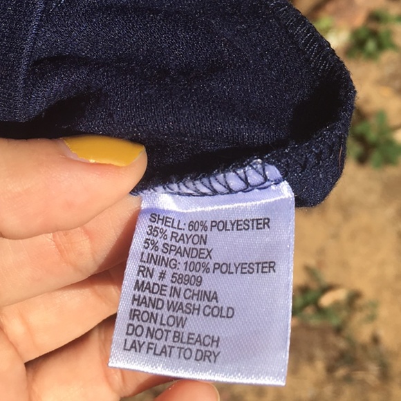 Gianni Bini Navy Embroidered Boho Chic Dress XS - Picture 5 of 8